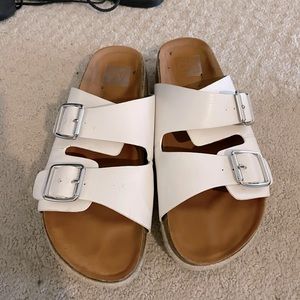 Dolce vita white leather espadrille sandal